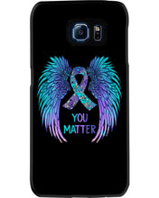 Load image into Gallery viewer, You Matter Ribbon Awareness With Angel Wings Phone case