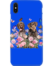 Load image into Gallery viewer, German Wirehaired Pointer With Peonies Gift For Dog Lovers Phone case