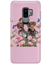 Load image into Gallery viewer, German Wirehaired Pointer With Peonies Gift For Dog Lovers Phone case