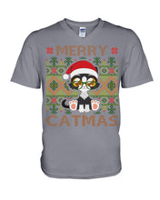 Load image into Gallery viewer, Merry Catmas Cute Funny Gifts Guys V-Neck