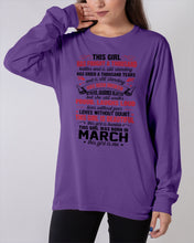 Load image into Gallery viewer, This Girl Has Fought A Thousand This Girl Was Born In March Unisex Long Sleeve