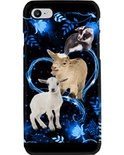 Load image into Gallery viewer, Lovely Phone Case Twinkling Blue Heart Gift For Goat Lovers Phone case
