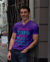 Load image into Gallery viewer, I Can't Fix Stupid But I An Sadate It Gift For Girls Guys V-Neck