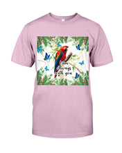 Load image into Gallery viewer, Scarlet Macaw With Butterflies I Am Always With You Gift For Lover Guys Tee