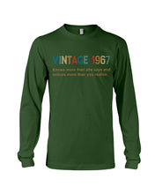 Load image into Gallery viewer, Vintage 1967 Knows More Than She Says And Notices More Than You Realize Unisex Long Sleeve