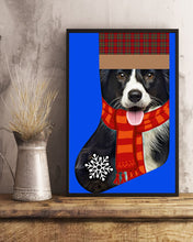 Load image into Gallery viewer, Santa Border Collie In Stock Gift For Dog Lovers Vertical Poster