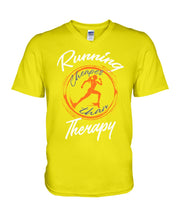 Load image into Gallery viewer, Running Cheaper Than Therapy Gift For Running Lovers Guys V-Neck