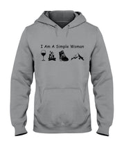 Load image into Gallery viewer, Simple Woman Loves Wine Camping Shoes And Climbing Hoodie