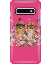Load image into Gallery viewer, Pekingese With Peonies Gift For Dog Lovers Phone case