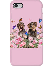 Load image into Gallery viewer, German Wirehaired Pointer With Peonies Gift For Dog Lovers Phone case