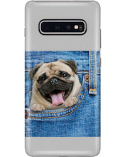 Load image into Gallery viewer, baby Pug In Denim Pocket Gift For Dog Lovers Phone case