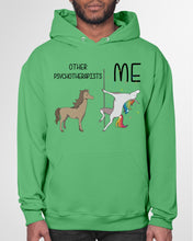 Load image into Gallery viewer, Funny Difference Between Me And Other Psychotherapists Unicorn And Horse Hoodie
