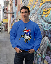 Load image into Gallery viewer, Eagle Giant Scratch USA Flag Gift For Women Sweatshirt
