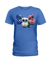 Load image into Gallery viewer, Lovely Phone Case Three Owl With US Flag Gift For Owl Lovers Ladies Tee