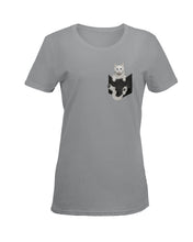 Load image into Gallery viewer, Cat In Your Front Pocket Great Gift For Cat Lovers Ladies Tee