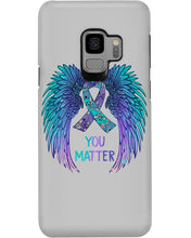 Load image into Gallery viewer, You Matter Ribbon Awareness With Angel Wings Phone case