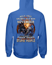 Load image into Gallery viewer, Walk Away I Am A Grumpy Old Man Who Was Born In November Birthday Gift Hoodie