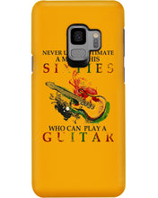 Load image into Gallery viewer, Never Underestimate A 60 Year Old Man Can Play A Guitar Phone case