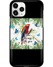 Load image into Gallery viewer, Scarlet Macaw With Butterflies I Am Always With You Gift For Lover Phone case