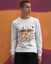 Load image into Gallery viewer, Pekingese With Peonies Gift For Dog Lovers Unisex Long Sleeve