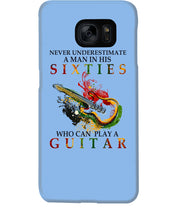 Load image into Gallery viewer, Never Underestimate A 60 Year Old Man Can Play A Guitar Phone case