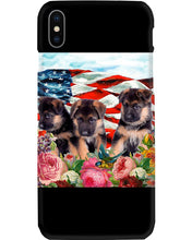 Load image into Gallery viewer, American Flag Sky Flower German Shepherd Gift For Dog Lovers Phone case