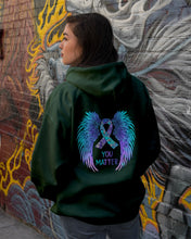 Load image into Gallery viewer, You Matter Ribbon Awareness With Angel Wings Hoodie