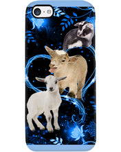 Load image into Gallery viewer, Lovely Phone Case Twinkling Blue Heart Gift For Goat Lovers Phone case