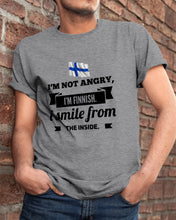 Load image into Gallery viewer, I'm Not Angry I'm Finnish I Smile From The Inside Trending Guys Tee