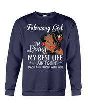 Load image into Gallery viewer, Betty Boop February Girl Living My Best Life Birthday Meaningful Gift Sweatshirt