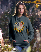 Load image into Gallery viewer, Peace Sign Sunflower Birthday Gift For Girls Hoodie