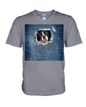 Load image into Gallery viewer, Blue Phone Case With Hole Gift For Boston Terrier Lovers Guys V-Neck