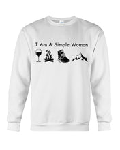 Load image into Gallery viewer, Simple Woman Loves Wine Camping Shoes And Climbing Sweatshirt