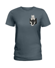 Load image into Gallery viewer, Cat In Your Front Pocket Great Gift For Cat Lovers Ladies Tee