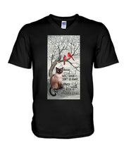 Load image into Gallery viewer, Siamese Cat Red Cardinals Those We Love Guys V-Neck