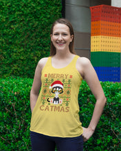 Load image into Gallery viewer, Merry Catmas Cute Funny Gifts Ladies Flowy Tank