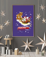 Load image into Gallery viewer, Baseball Xmas Sleigh Loading Gift For Baseball Lovers Vertical Poster