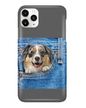 Load image into Gallery viewer, Australian Shepherd In Denim Pocket Gift For Dog Lovers Phone case