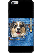 Load image into Gallery viewer, Australian Shepherd In Denim Pocket Gift For Dog Lovers Phone case