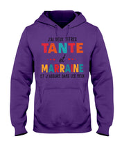 Load image into Gallery viewer, J'ai Deux Titres Tante Et Marraine Gift For Women Hoodie