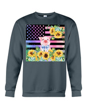 Load image into Gallery viewer, Pig America Flag Sunflower Special Custom Design Sweatshirt