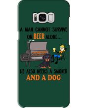Load image into Gallery viewer, A Man Loves Beer And Dachshund Gift For Dog Lovers Phone case