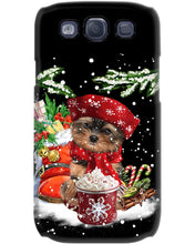 Load image into Gallery viewer, Yorkshire Terrier Loves Drinking Hot Latte Gift For Dog Lovers Phone case