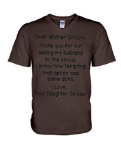 Load image into Gallery viewer, Daughter In Law Gift For Mother In Law I Know How Tempting That Option Was Some Days Guys V-Neck
