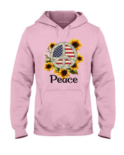 Load image into Gallery viewer, Peace Sign Sunflower Birthday Gift For Girls Hoodie