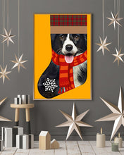 Load image into Gallery viewer, Santa Border Collie In Stock Gift For Dog Lovers Vertical Poster