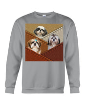 Load image into Gallery viewer, Three Cute Shih Tzu In Bag Gift For Dog Lovers Sweatshirt