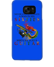 Load image into Gallery viewer, Never Underestimate A 60 Year Old Man Can Play A Guitar Phone case