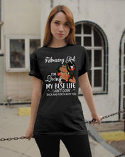 Load image into Gallery viewer, Betty Boop February Girl Living My Best Life Birthday Meaningful Gift Guys Tee