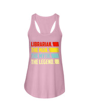 Load image into Gallery viewer, Vintage Funny Librarian The Man The Myth The Legend Gift For Friends Ladies Flowy Tank